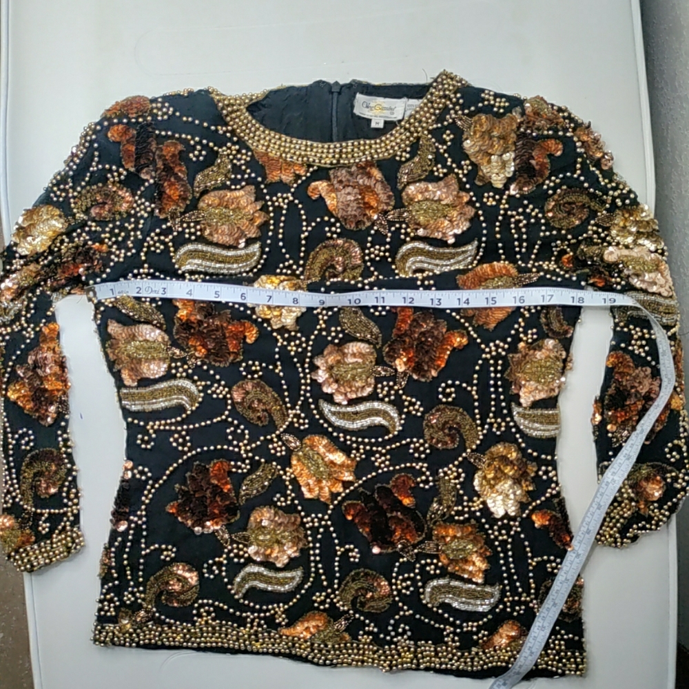 Vintage oleg cassini blouse sz medium